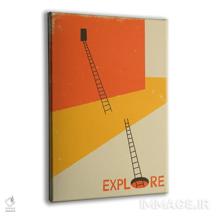 تابلو دکوراتیو کاوش I اثر جازبری بلو - نمای پرسپکتیو محصول