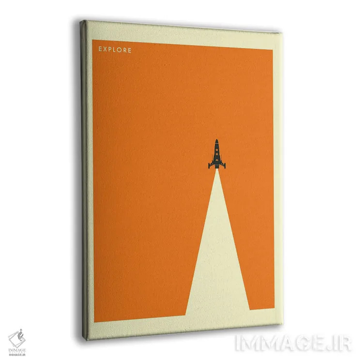 تابلو مینیمال کاوش فضا اثر جازبری بلو - نمای پرسپکتیو محصول