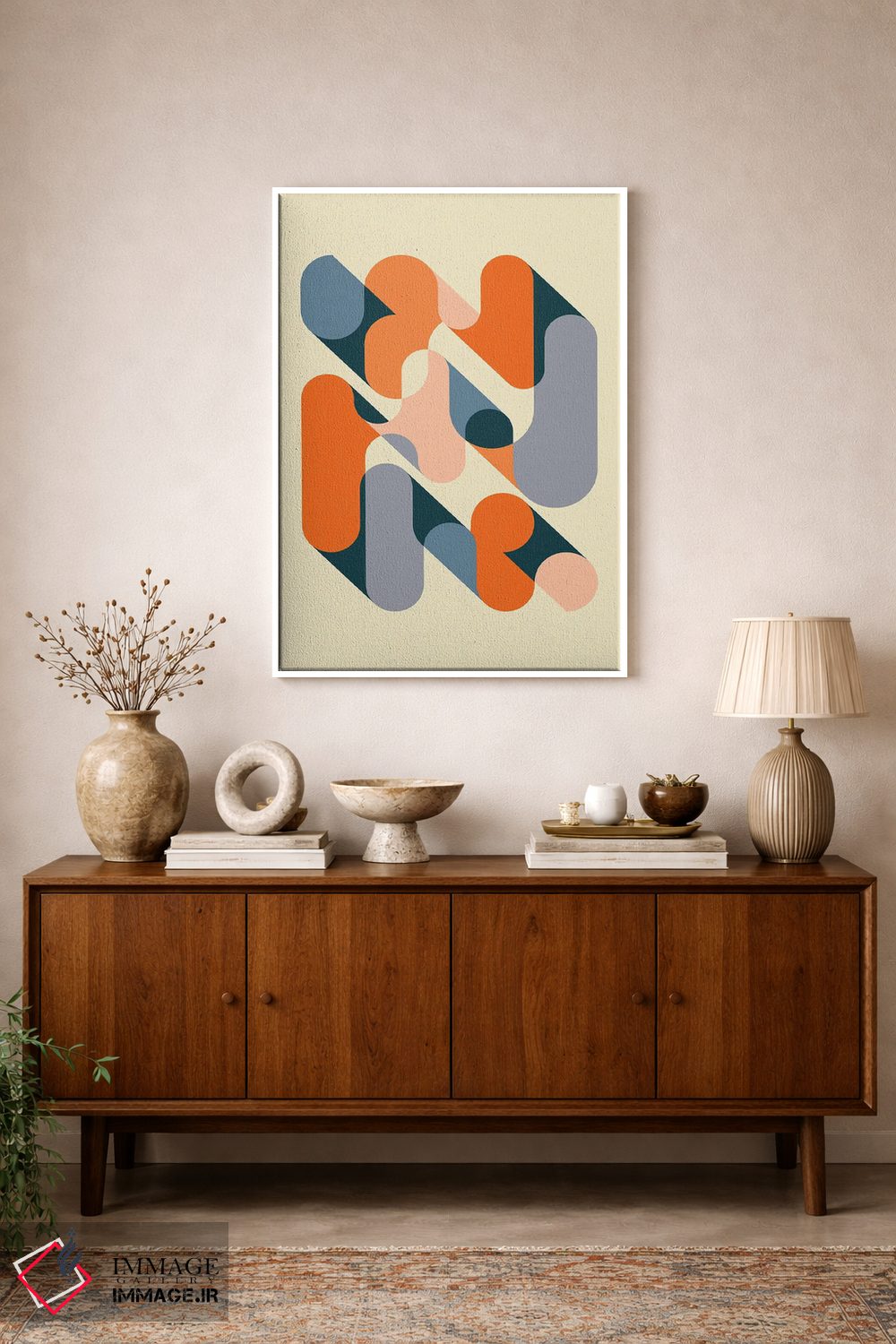 تابلو مینیمال هندسه ها II اثر جازبری بلو - D1W