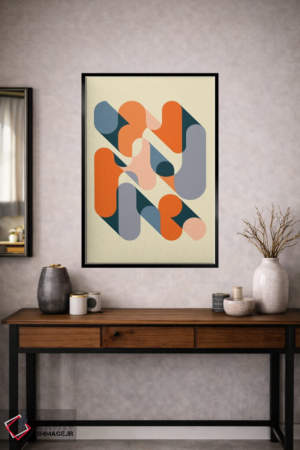 تابلو مینیمال هندسه ها II اثر جازبری بلو - D2B