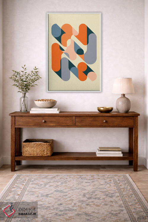 تابلو مینیمال هندسه ها II اثر جازبری بلو - D4W