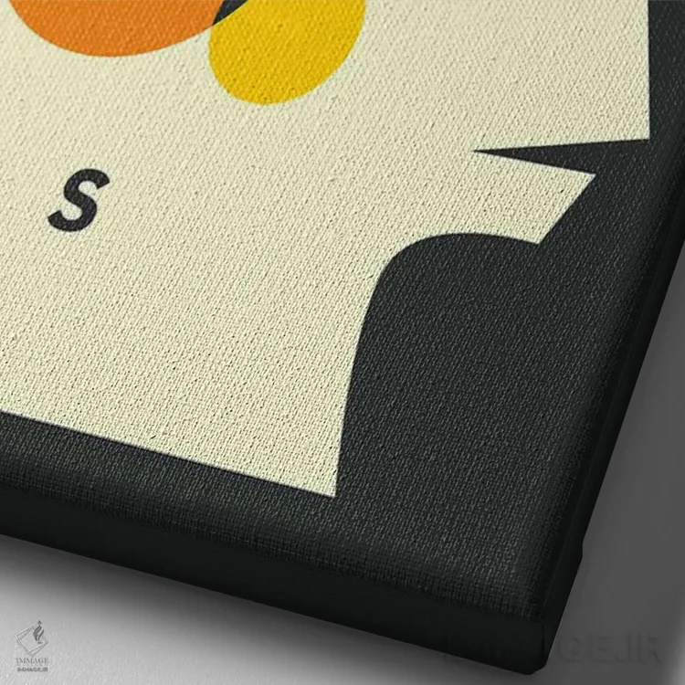 تابلو دکوراتیو افکار اثر جازبری بلو - نمای نزدیک بافت بوم