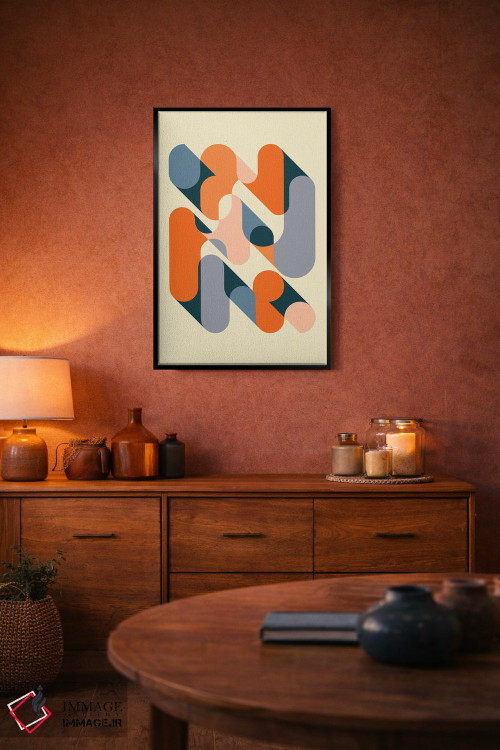 تابلو مینیمال هندسه ها II اثر جازبری بلو - D5B