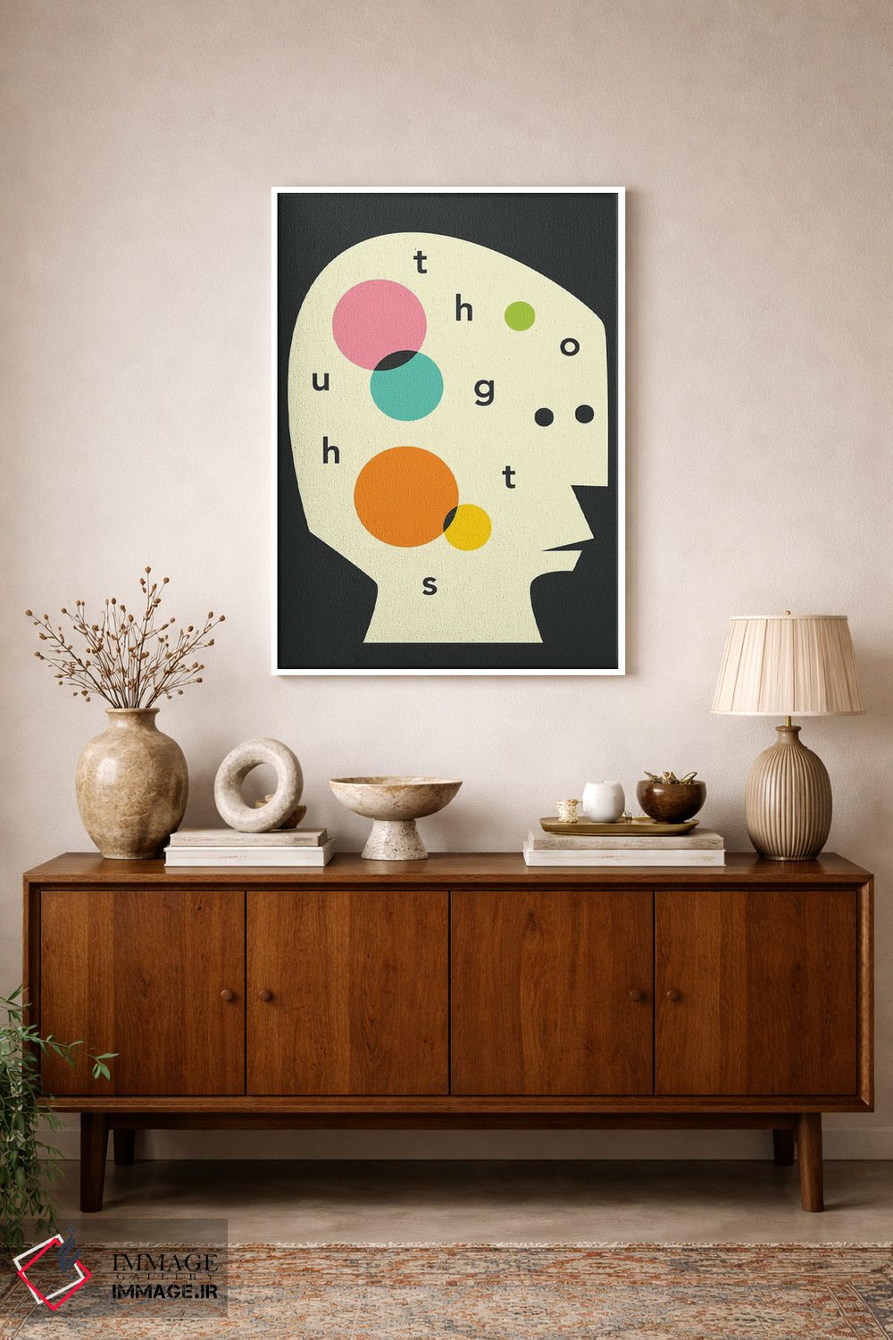 تابلو دکوراتیو افکار اثر جازبری بلو - D1W