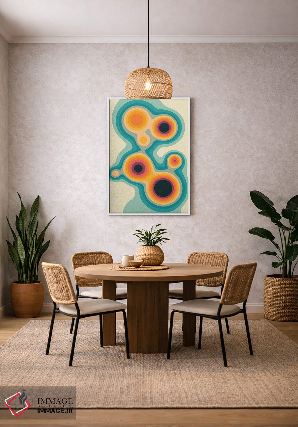 تابلو انتزاعی جریان IV اثر جازبری بلو - D2W