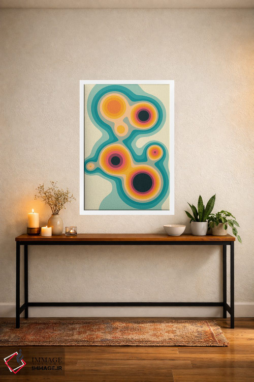 تابلو انتزاعی جریان IV اثر جازبری بلو - D4W