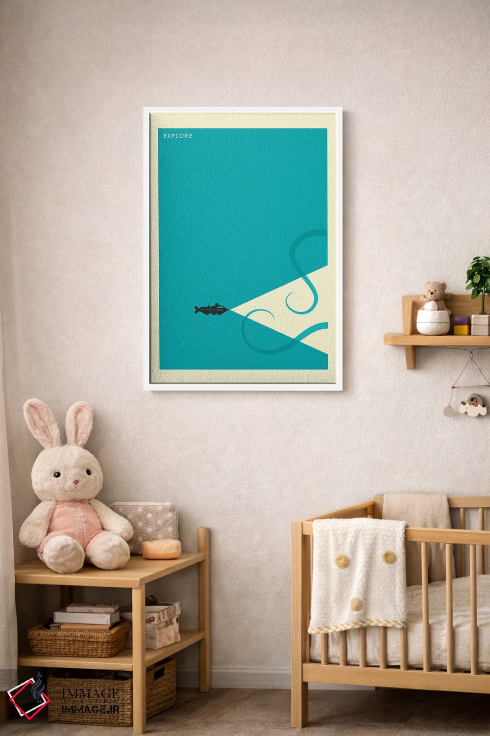 تابلو مینیمال کاوش دریا اثر جازبری بلو - D4W