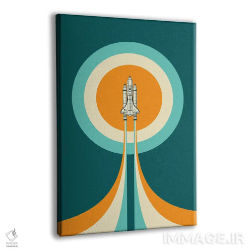 تابلو مدرن شاتل فضایی اثر جازبری بلو - نمای پرسپکتیو محصول