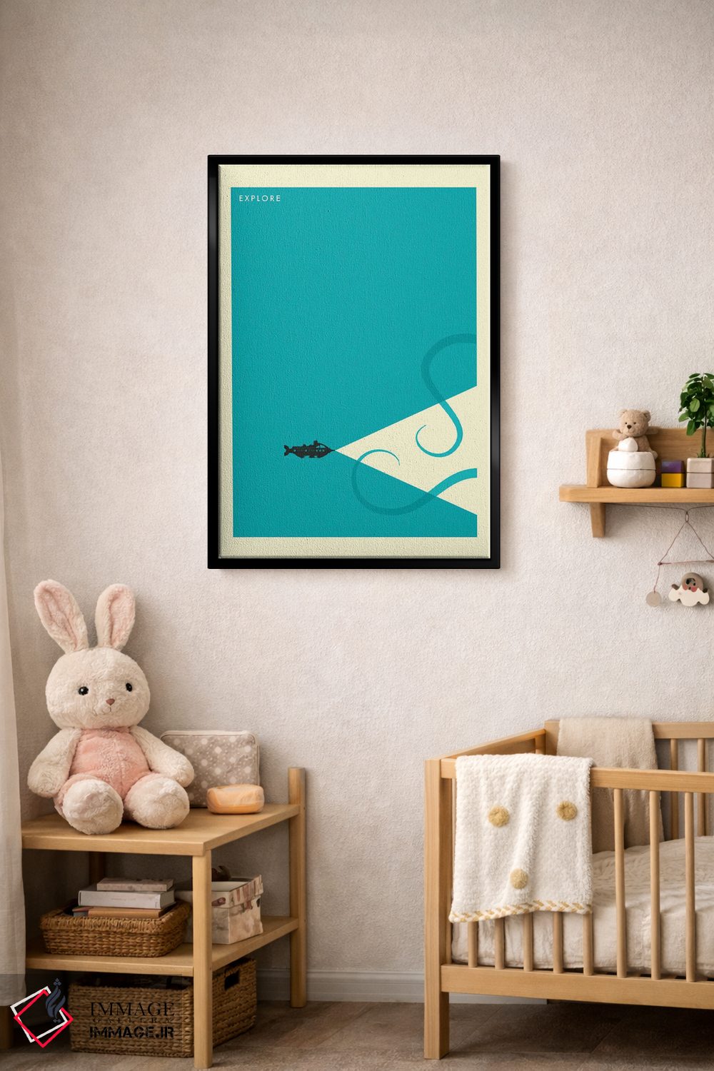 تابلو مینیمال کاوش دریا اثر جازبری بلو - D6B