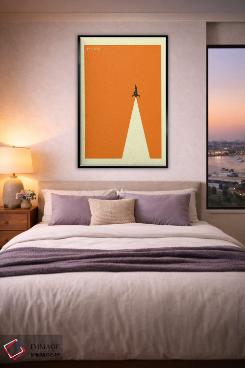 تابلو مینیمال کاوش فضا اثر جازبری بلو - D6B