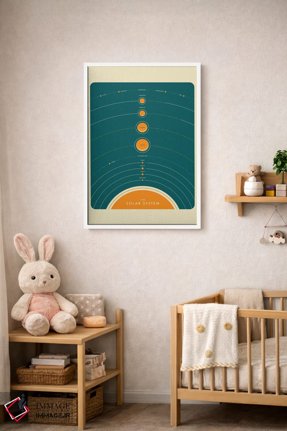 تابلو مینیمال منظومه شمسی II اثر جازبری بلو - D2W