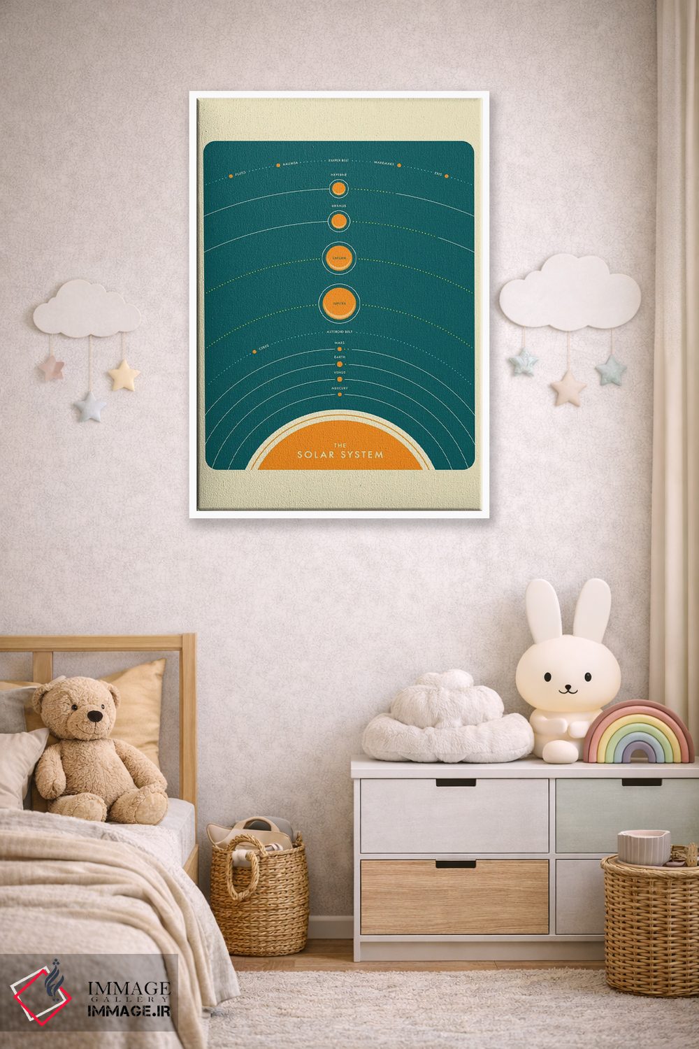 تابلو مینیمال منظومه شمسی II اثر جازبری بلو - D4W