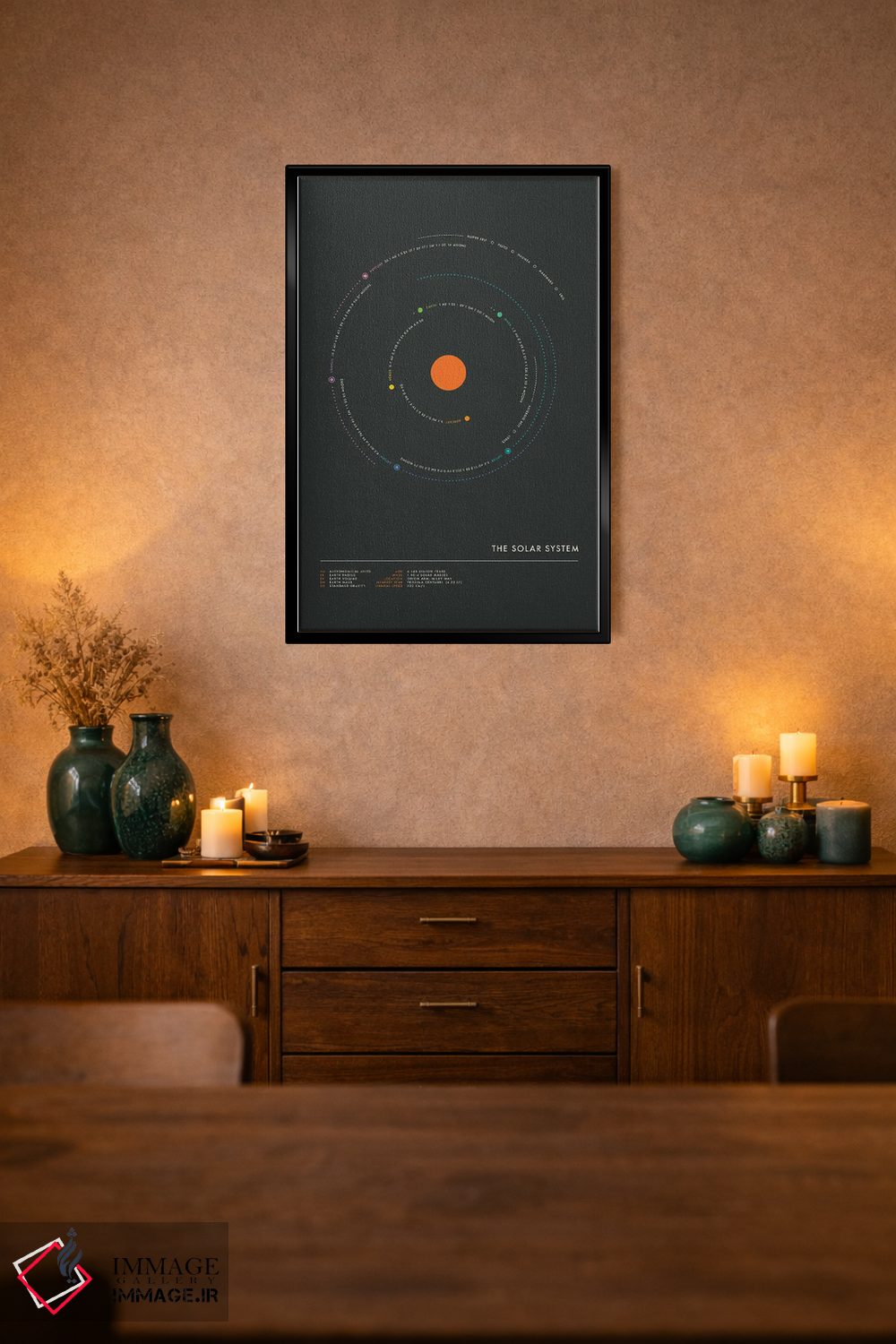 تابلو مینیمال منظومه شمسی V اثر جازبری بلو - D2B