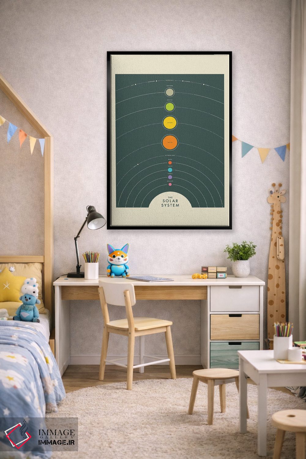 تابلو مینیمال منظومه شمسی I اثر جازبری بلو - D2B