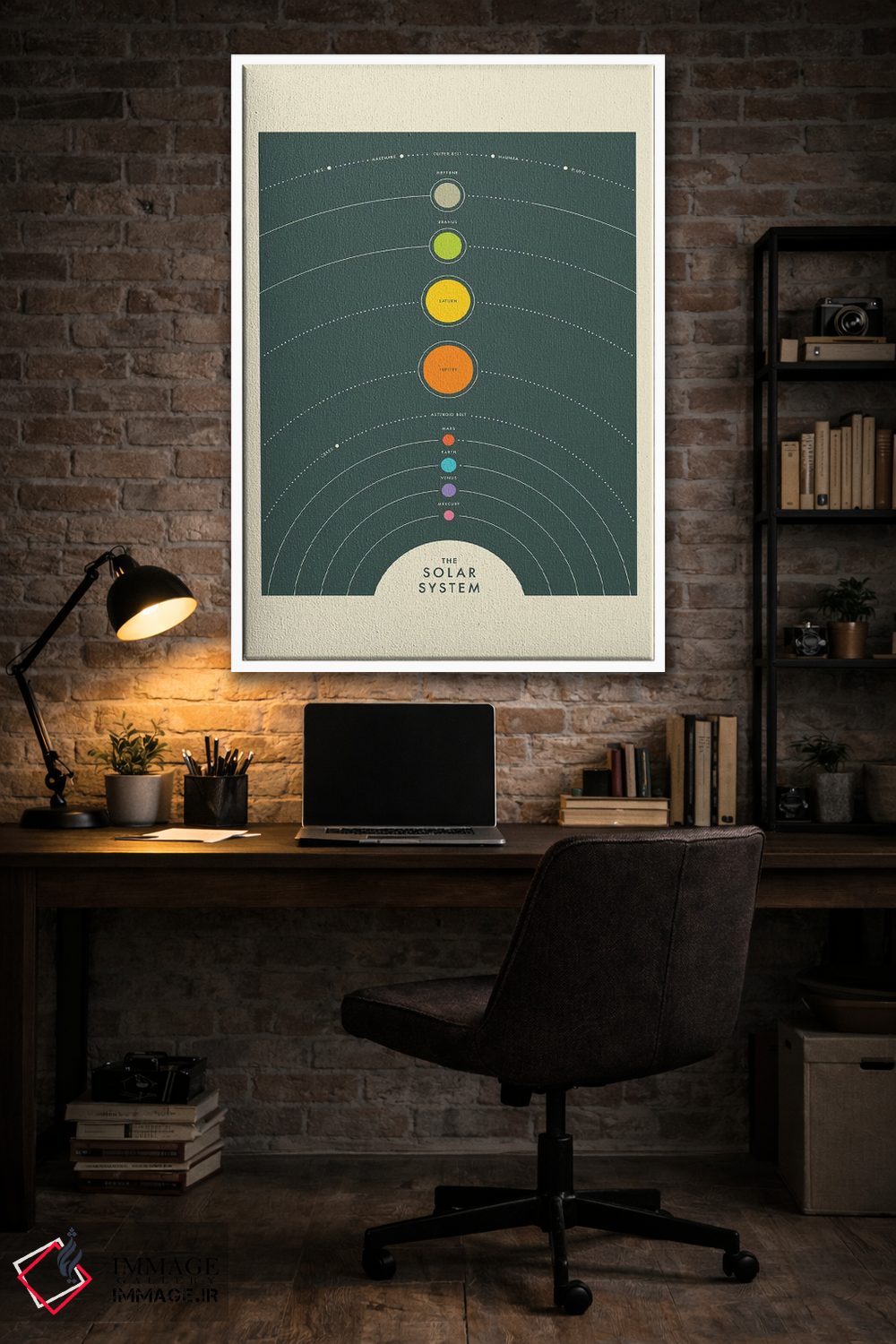 تابلو مینیمال منظومه شمسی I اثر جازبری بلو - D4W