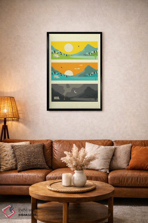 تابلو دکوراتیو آتش کمپ I اثر جازبری بلو - D3B