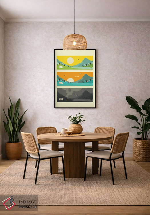 تابلو دکوراتیو آتش کمپ I اثر جازبری بلو - D4B