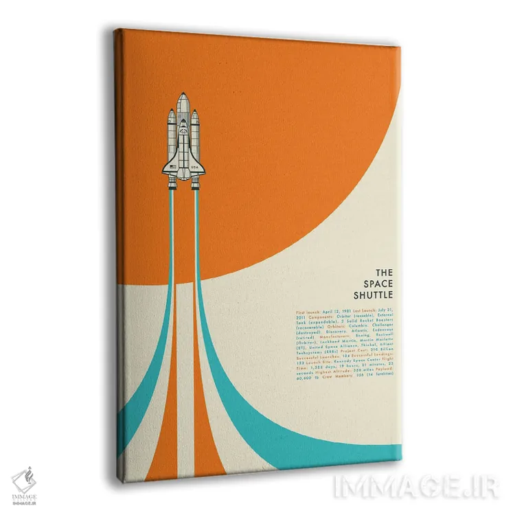 تابلو دکوراتیو شاتل فضایی اثر جازبری بلو - نمای پرسپکتیو محصول