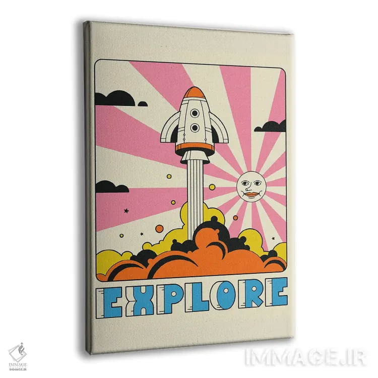 تابلو دکوراتیو کاوش II اثر جازبری بلو - نمای پرسپکتیو محصول