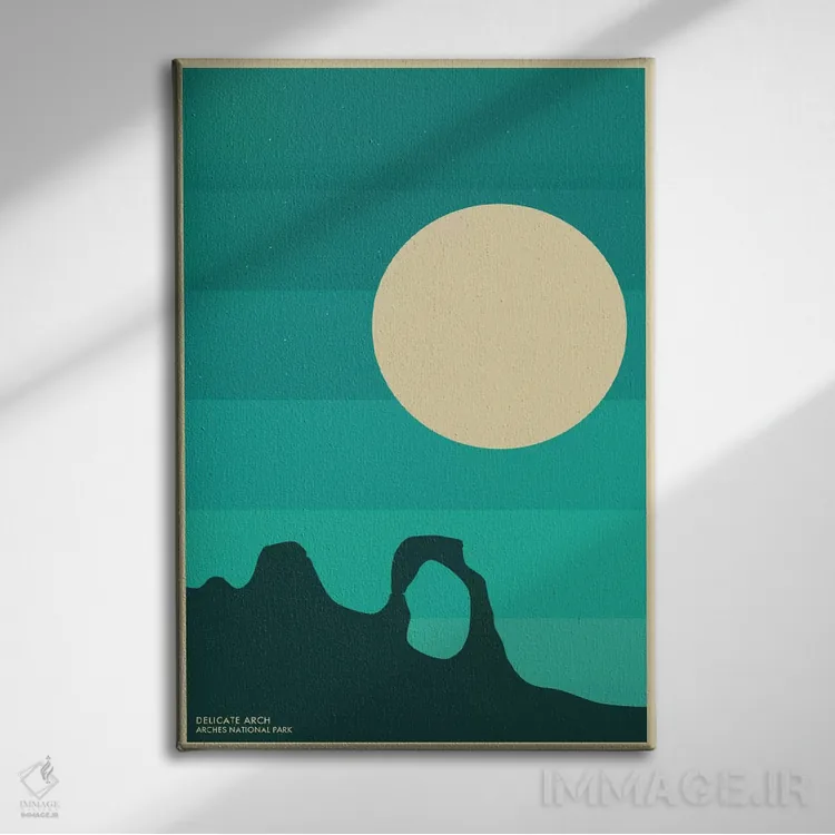 تابلو مینیمال طاق ها اثر جازبری بلو - نمای روبهرو روی دیوار