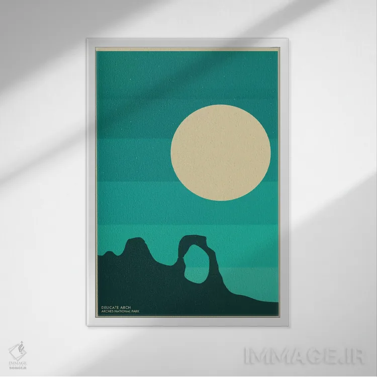 تابلو مینیمال طاق ها اثر جازبری بلو - نمای قابدار سفید