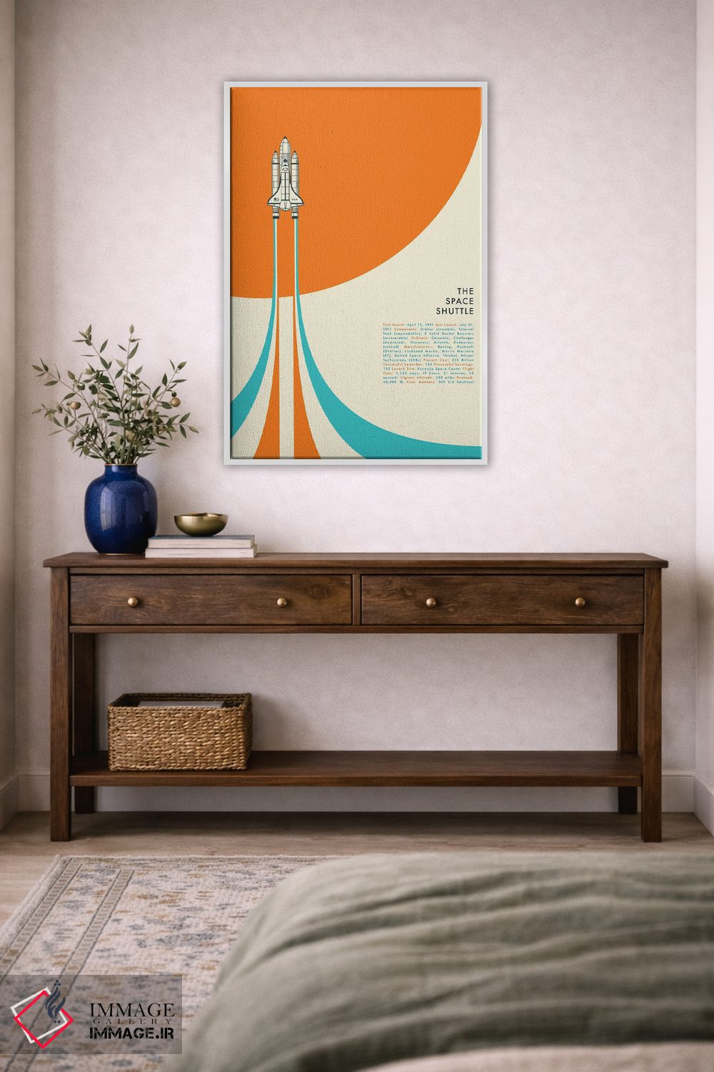 تابلو دکوراتیو شاتل فضایی اثر جازبری بلو - D3W