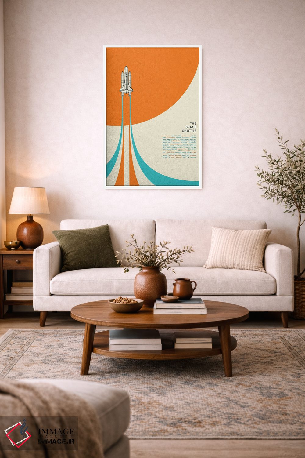 تابلو دکوراتیو شاتل فضایی اثر جازبری بلو - D2W