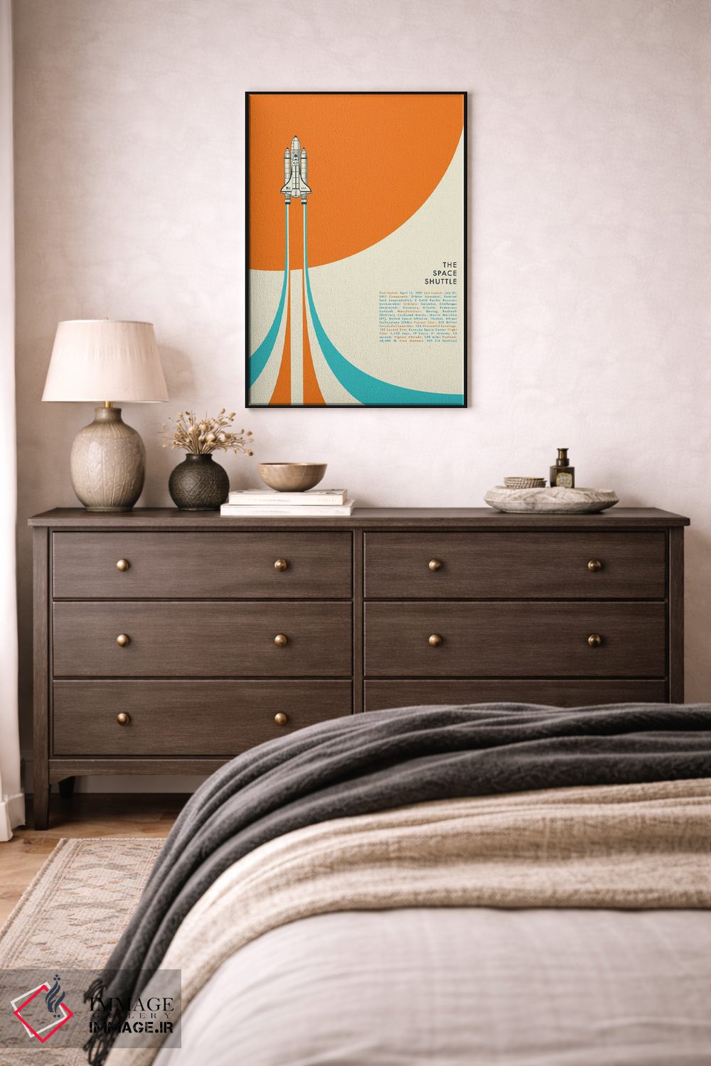 تابلو دکوراتیو شاتل فضایی اثر جازبری بلو - D4B