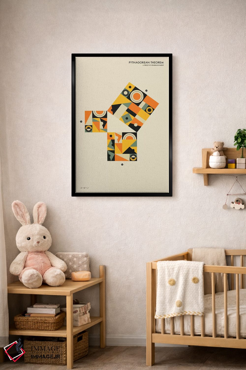 تابلو انتزاعی قضیه فیثاغورس I اثر جازبری بلو - D3B