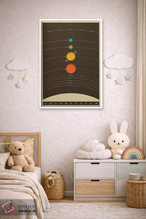تابلو مدرن منظومه شمسی اثر جازبری بلو - D4W