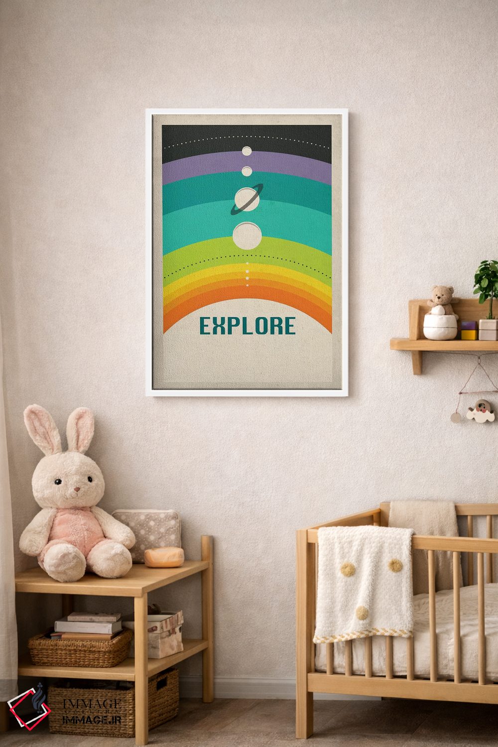 تابلو دکوراتیو منظومه شمسی اثر جازبری بلو - D4W