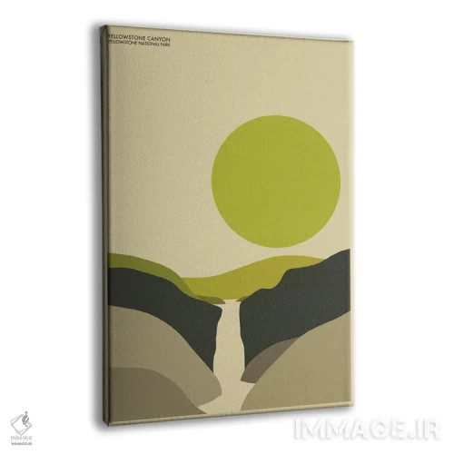 تابلو مینیمال یلواستون اثر جازبری بلو - نمای پرسپکتیو محصول