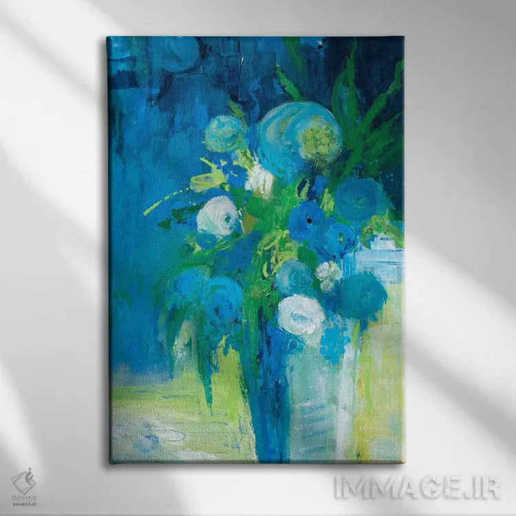 تابلو انتزاعی تصورات عینی اثر جنت بوثنه - نمای روبهرو روی دیوار