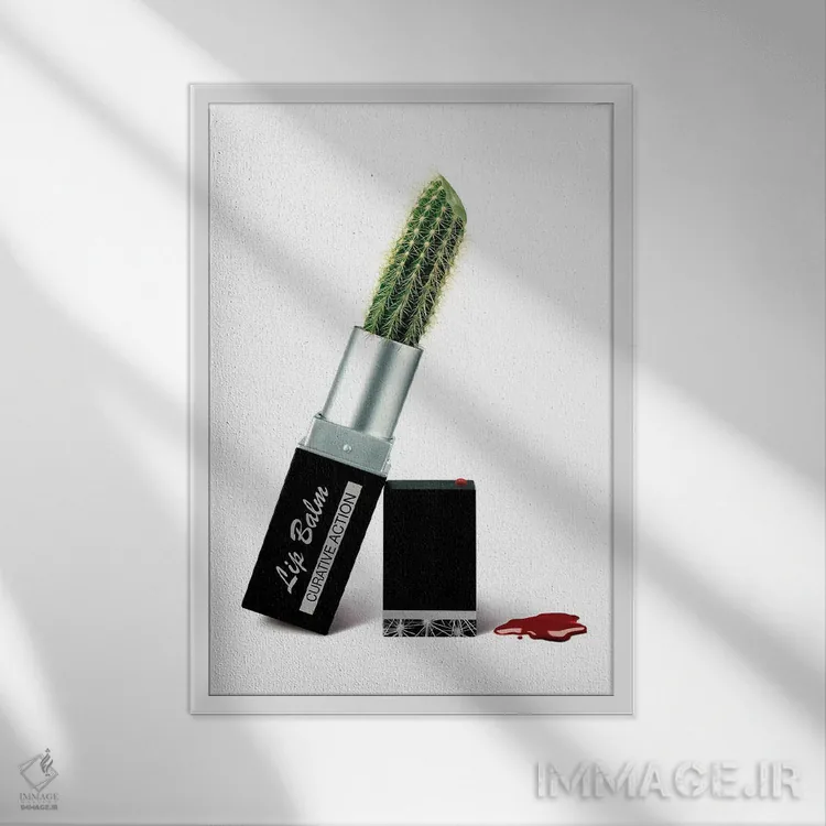 تابلو دکوراتیو بالم لب اثر جی.ای. باسالو - نمای قابدار سفید