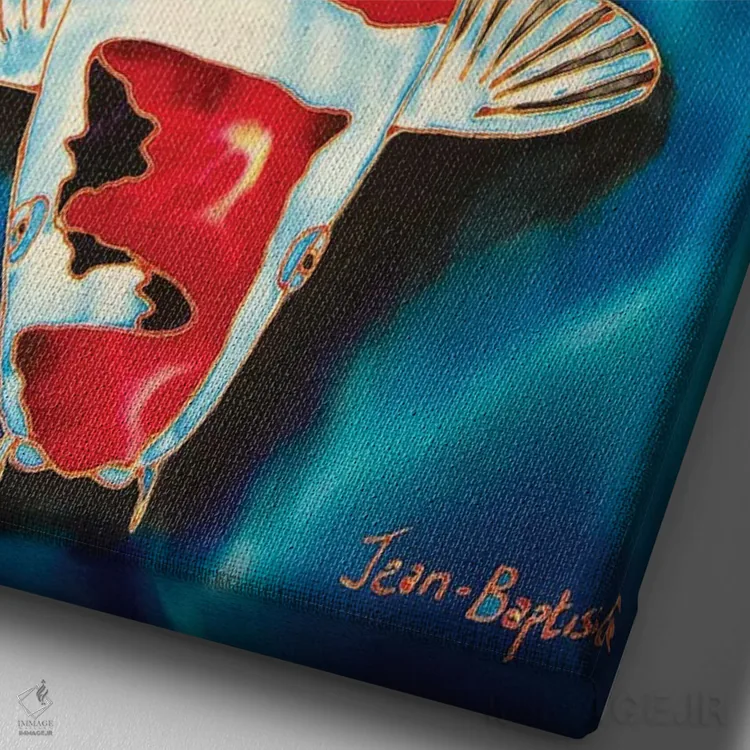 تابلو دکوراتیو ۱ ماهی کوی اثر دنیل ژان-باپتیست - نمای نزدیک بافت بوم