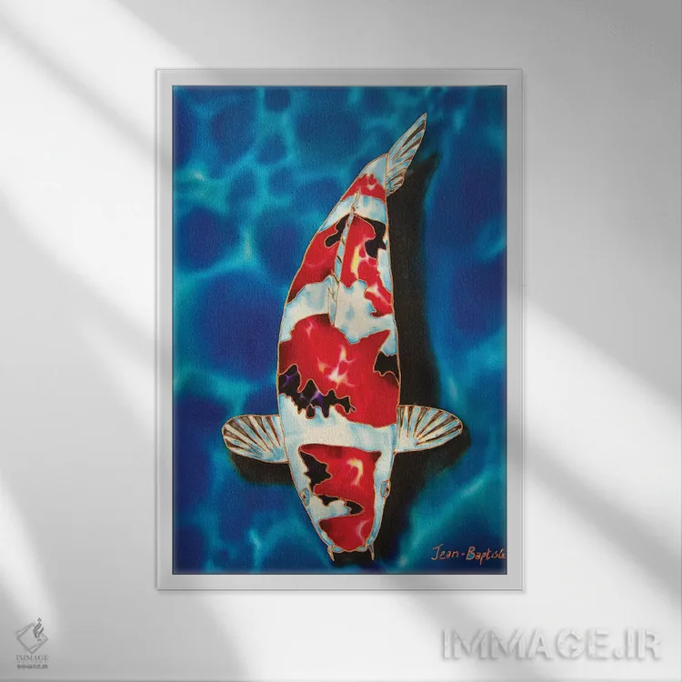 تابلو دکوراتیو ۱ ماهی کوی اثر دنیل ژان-باپتیست - نمای قابدار سفید