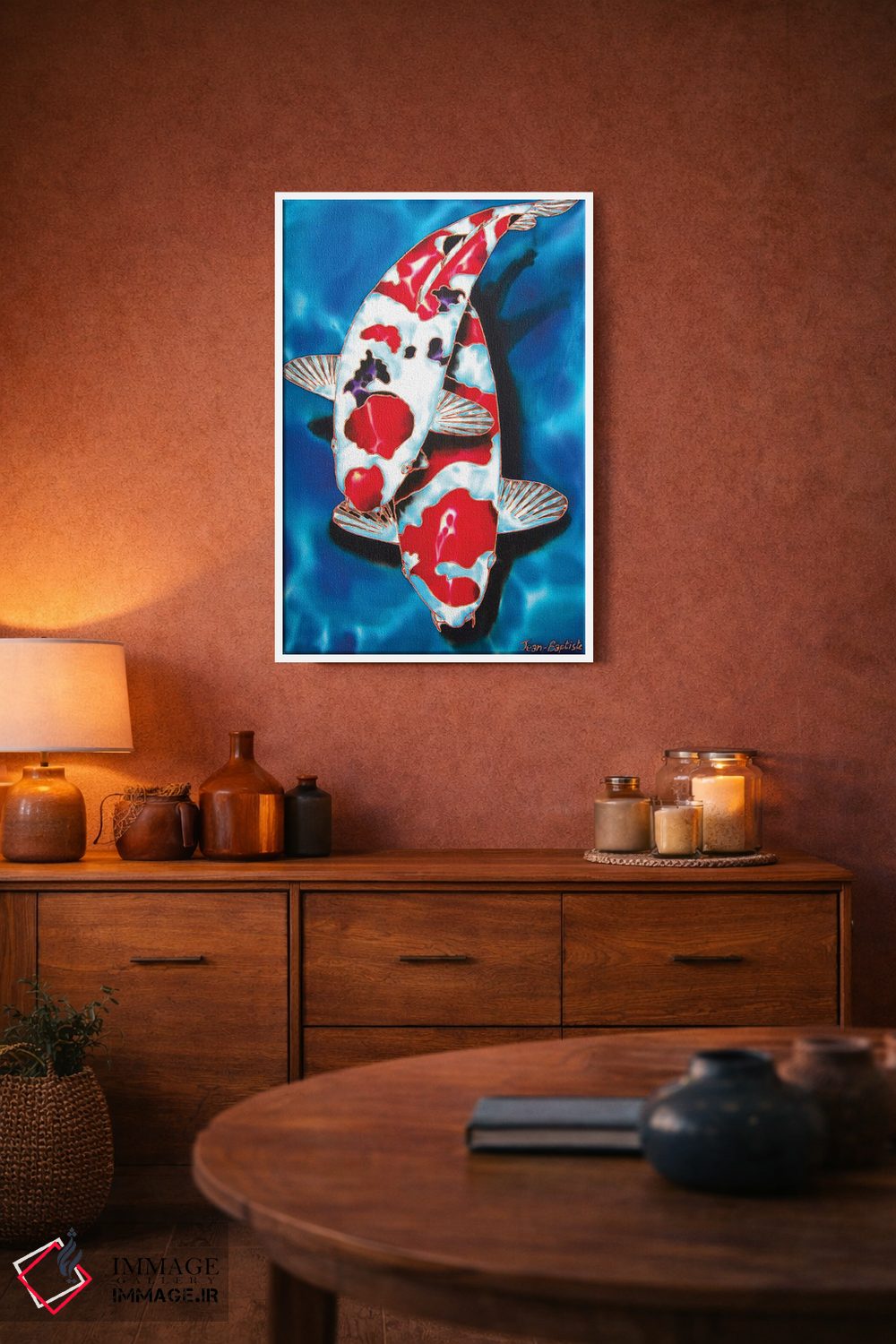 تابلو دکوراتیو ۲ ماهی کوی اثر دنیل ژان-باپتیست - D3W