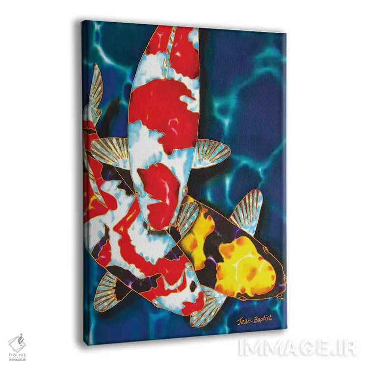 تابلو دکوراتیو ۳ ماهی کوی اثر دنیل ژان-باپتیست - نمای پرسپکتیو محصول