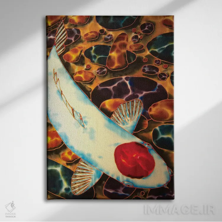 تابلو دکوراتیو کوی ژاپنی اثر دنیل ژان-باپتیست - نمای روبهرو روی دیوار