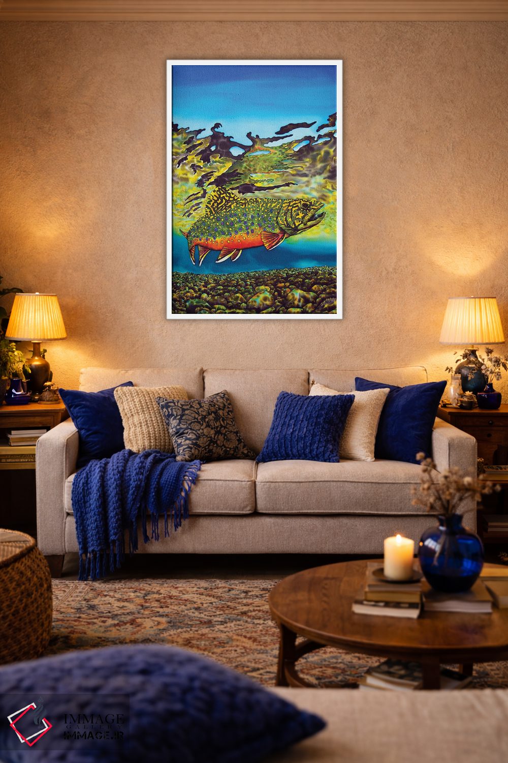 تابلو دکوراتیو قزل آلای جویبار اثر دنیل ژان-باپتیست - D3W