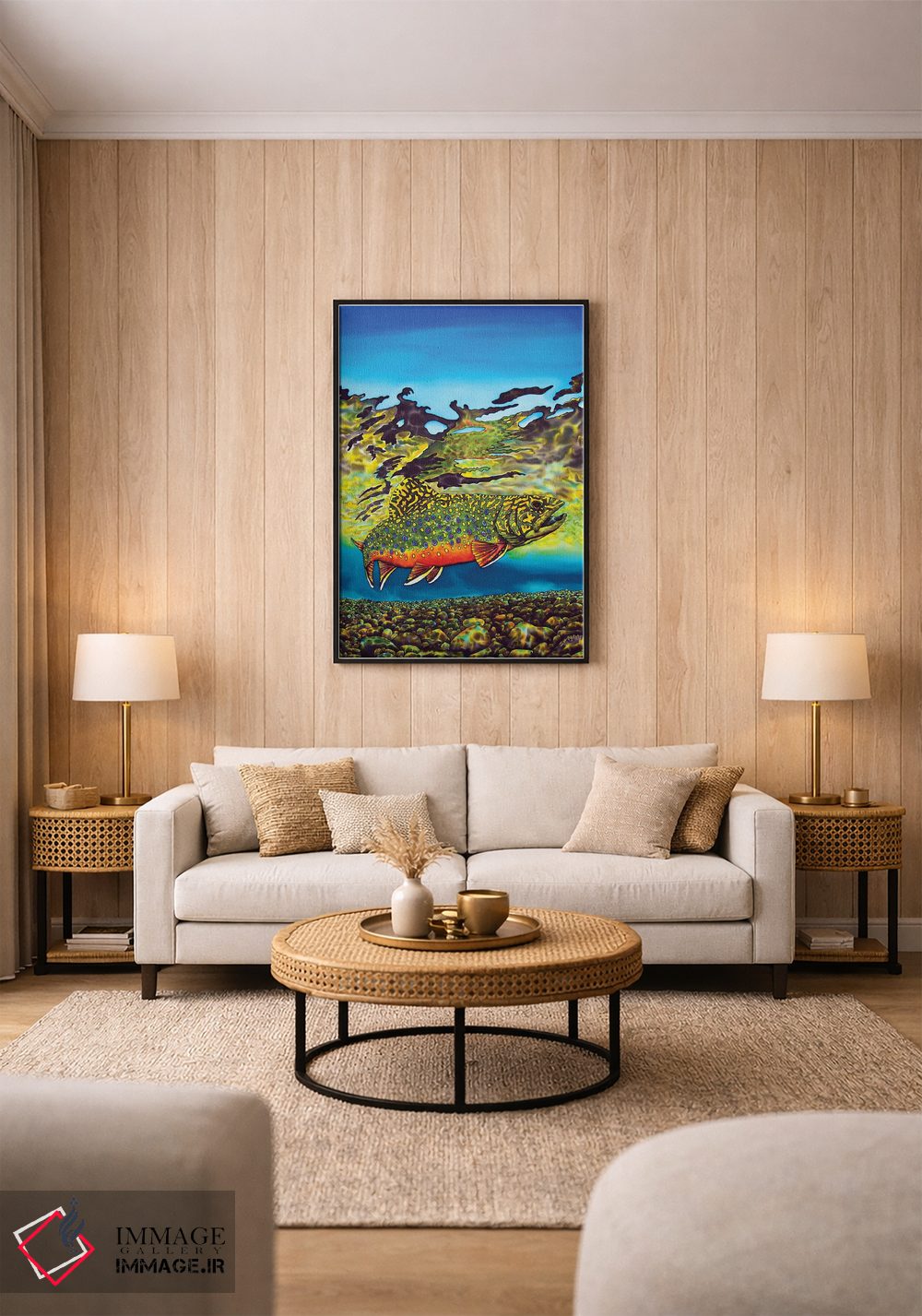 تابلو دکوراتیو قزل آلای جویبار اثر دنیل ژان-باپتیست - D2B