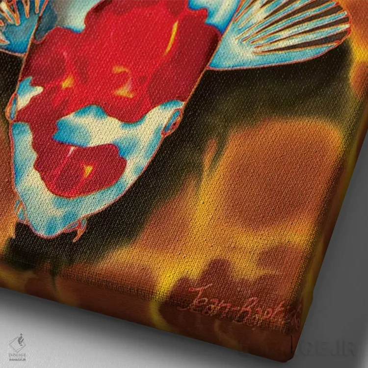 تابلو دکوراتیو کوی در برکه بلورین اثر دنیل ژان-باپتیست - نمای نزدیک بافت بوم