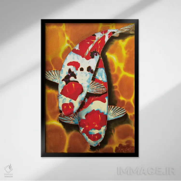 تابلو دکوراتیو کوی در برکه بلورین اثر دنیل ژان-باپتیست - نمای قابدار مشکی