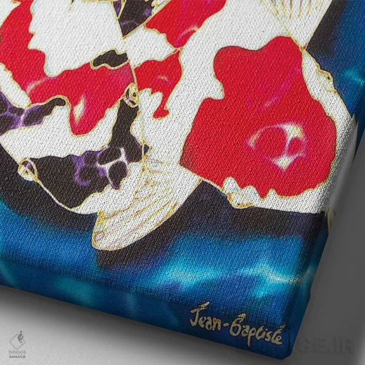 تابلو دکوراتیو باغ کوی ژاپنی اثر دنیل ژان-باپتیست - نمای نزدیک بافت بوم