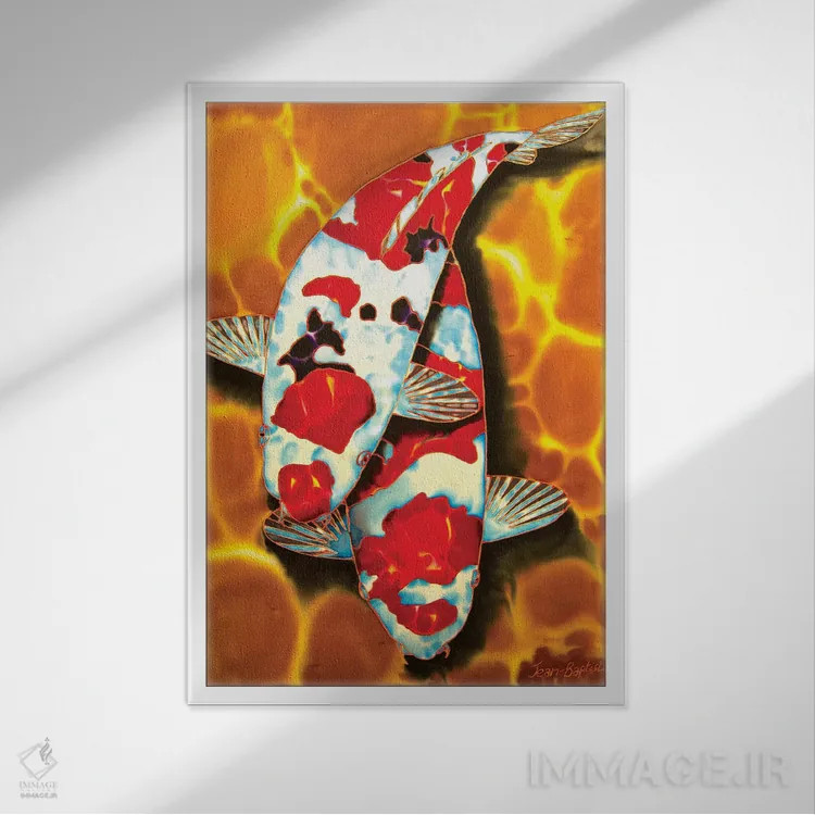 تابلو دکوراتیو کوی در برکه بلورین اثر دنیل ژان-باپتیست - نمای قابدار سفید