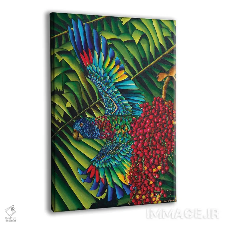 تابلو دکوراتیو پرنده بهشت سن لوسیا اثر دنیل ژان-باپتیست - نمای پرسپکتیو محصول