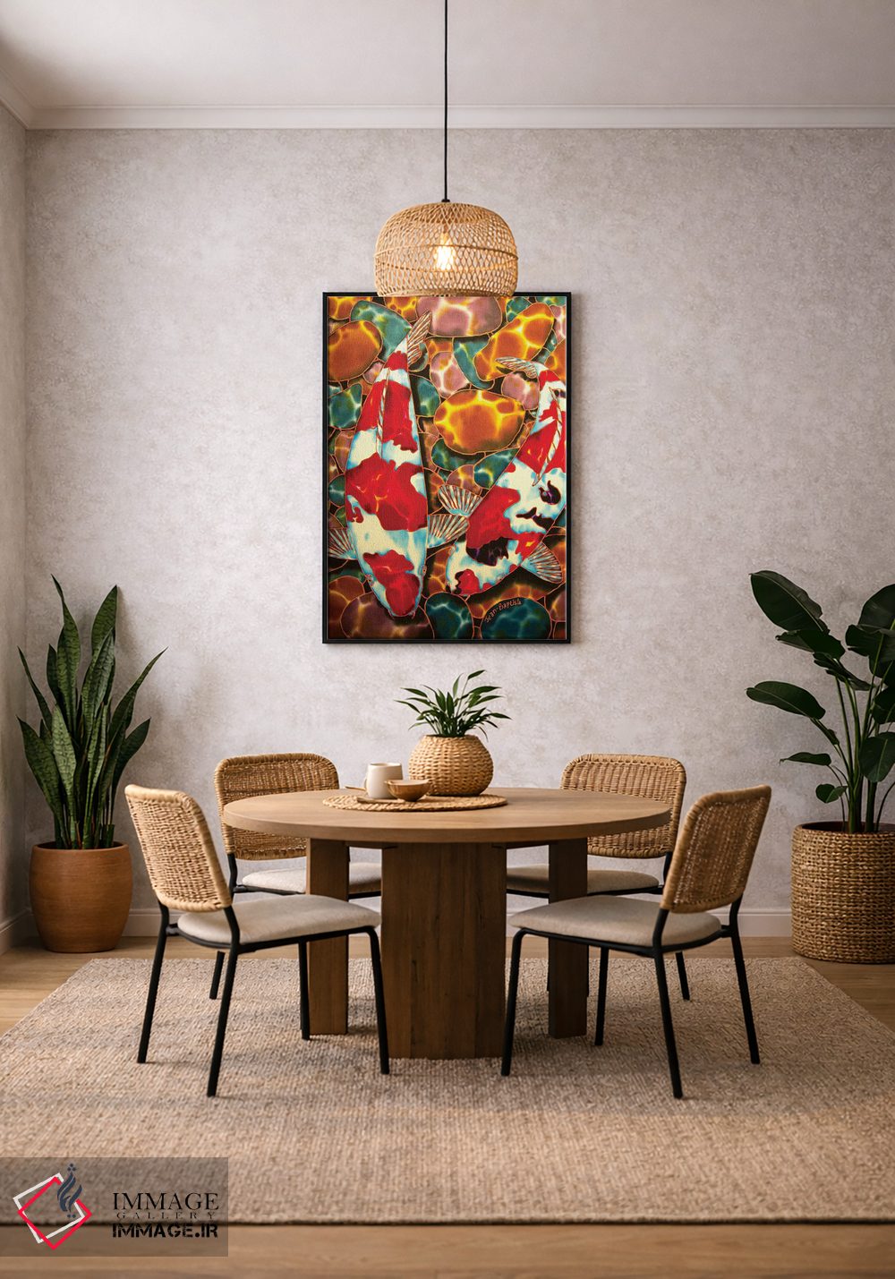 تابلو دکوراتیو کوی در برکه سنگ ریزه ای اثر دنیل ژان-باپتیست - D3B