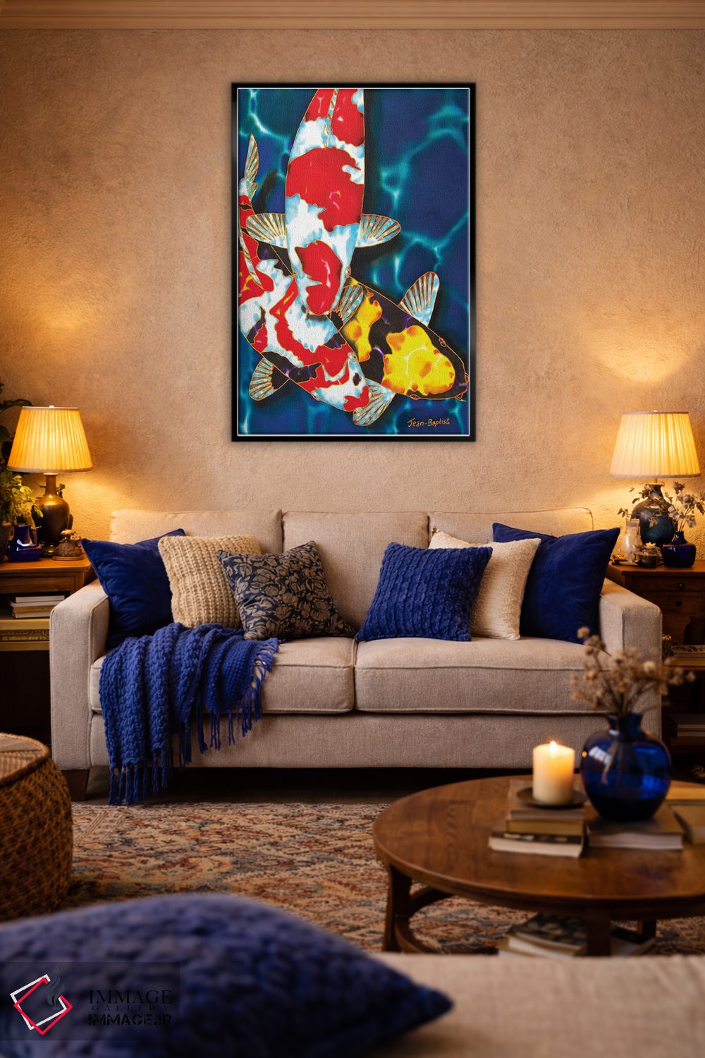 تابلو دکوراتیو ۳ ماهی کوی اثر دنیل ژان-باپتیست - D4B