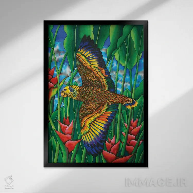 تابلو دکوراتیو آمازونای سنت وینسنت اثر دنیل ژان-باپتیست - نمای قابدار مشکی