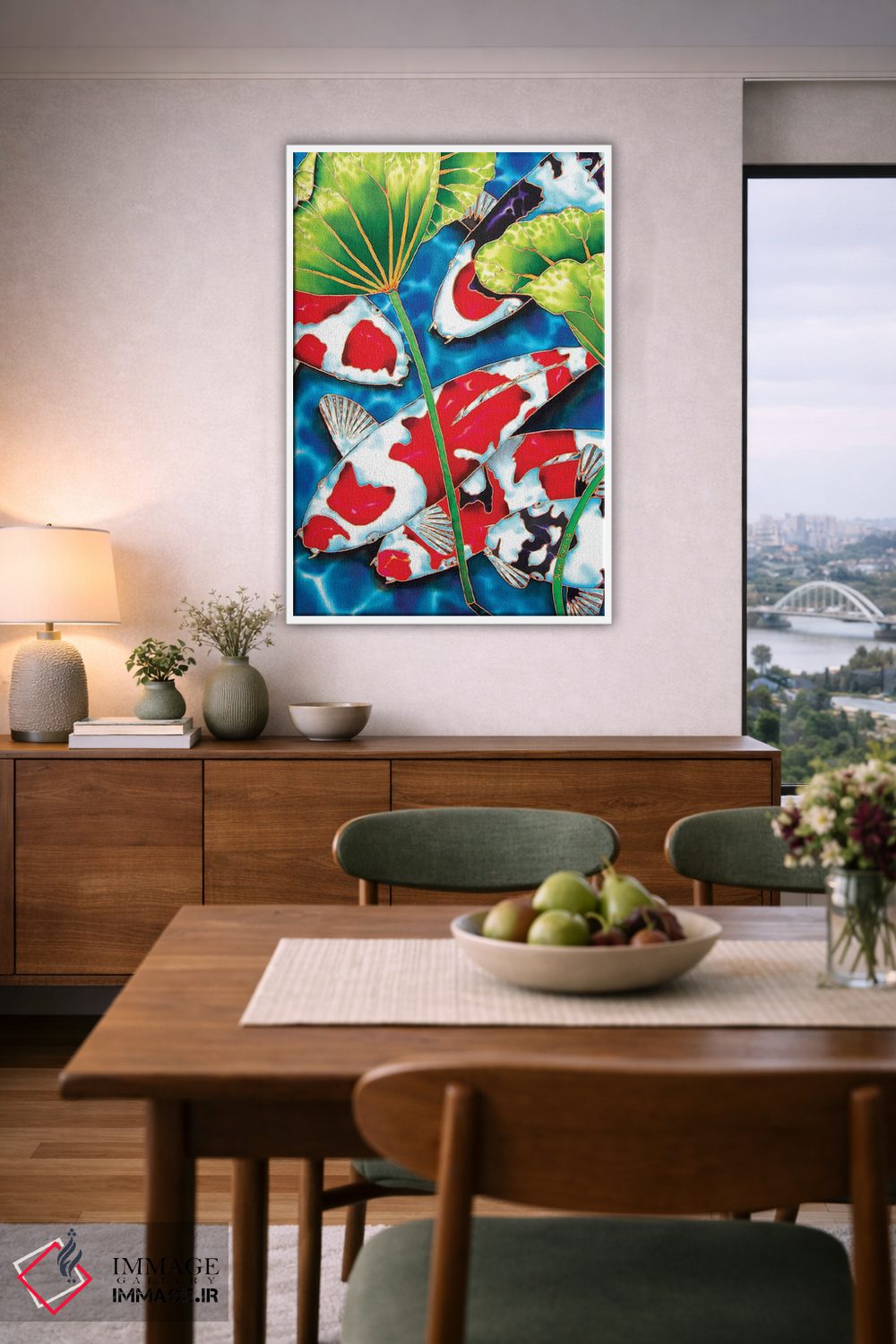 تابلو دکوراتیو باغ نیلوفر آبی اثر دنیل ژان-باپتیست - D6W